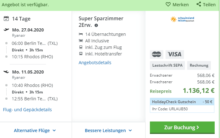 Zum begrenzten Angebot...